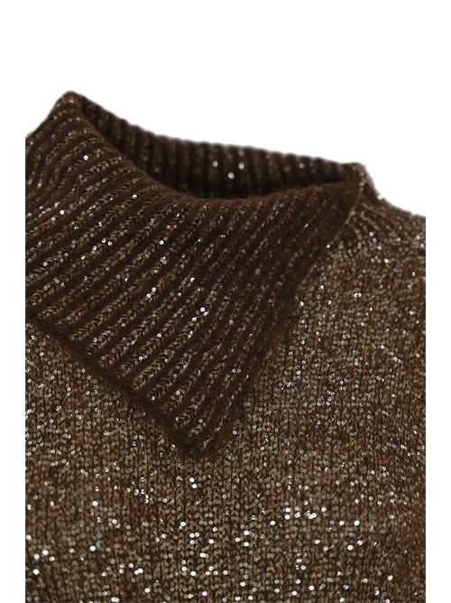 Maglia in misto alpaca con paillettes D. Exterior | 5932818CAM